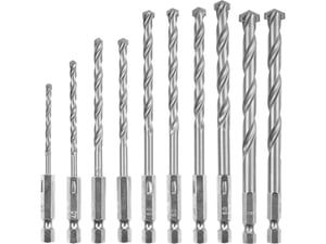 Einhell Set burgija za kamen HM prihvat E6.3 - 1/4" 3 - 10 mm S-Case 10 kom