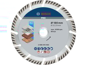 Bosch Dijamantska rezna ploča PRO Multi material 180×22,23 mm
