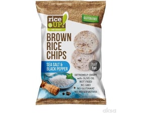 Rice up Čips od pirinča morska so i crni biber gf 60g