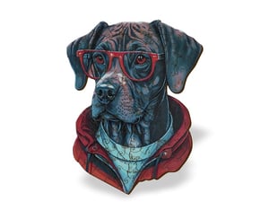 Wood Magic Slagalica od drveta Puzzle Dog sa naočarima 100 delova