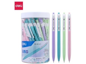 Deli Hemijska olovka Xtream mix pastelnih boja 1/50 plavi ispis EQ03336