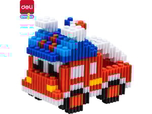 Deli Dečija igračka Kreativni blokovi za slaganje Pink Auto EH736