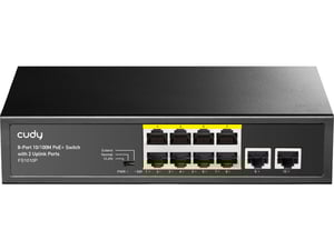 Cudy Switch with 2 Uplink Ports FS1010P 8-Port 10/100M PoE+