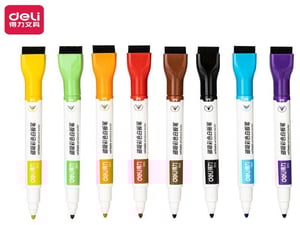 Deli Marker za belu tablu sa brisačem 1/8 S514