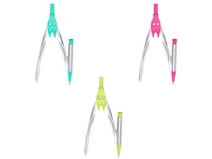 Deli Šestar metalni sa tehničkom olovkom EH607