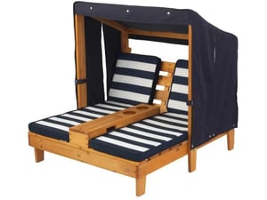 KidKraft Ležaljka za dvoje sa držačima za čaše - Med i plavo