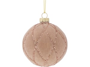 Staklena novogodišnja kugla sa plišom 10cm