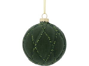 Staklena novogodišnja kugla sa plišom 10cm