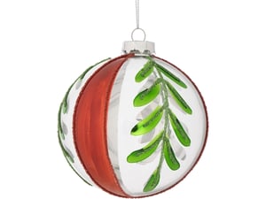 Staklena kugla sa listićima 10cm