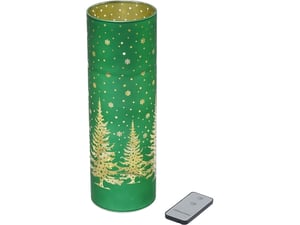 Stakleni svećnjak sa led svetlom 10X30cm