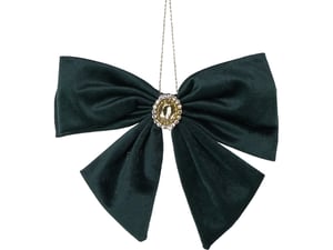 Novogodišnja dekor mašna za kačenje 20X19cm poliester