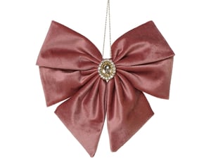 Novogodišnja dekor mašna za kačenje 20X19cm poliester