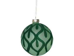 Staklena kugla dekor pliš 12cm