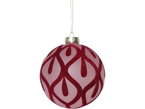 Staklena kugla dekor pliš 8cm