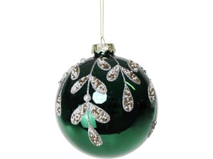 Staklena kugla sa listićima 10cm