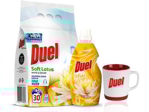 Duel Deterdžent Soft lotus 2.7kg + Omekšivač Soft lotus 1.6l + Šolja