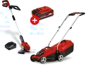 Einhell Akumulatorska kosačica za travu GE-CM 18/32 + Akumulatorski trimer GE-CT 18 Li (1x 2,5Ah) + Power X-Change Plus 18V 3,0Ah PXC Plus Baterija