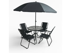 Nero Set za baštu 4 stolice i sto sa XL suncobranom