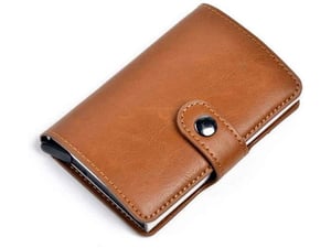 Shopito Metalni novčanik za kartice braon F512 eko koža