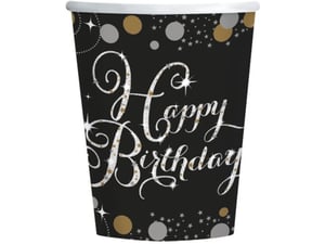 Amscan Čaše Happy BDay Sparkling 1/8
