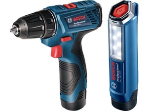Bosch Kombinovani komplet: GSR 120-LI + GLI 12V-300 + 2 x GBA 12V 2.0Ah + GAL 1210 CV u koferu za nošenje 06019G8004