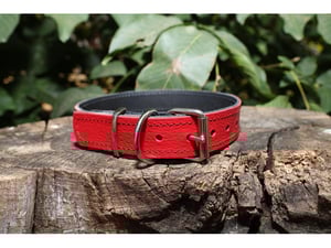 AlexaLeather.u Devil's Red ogrlica Classic 20mm