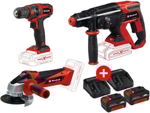 Einhell Akumulatorska brusilica set TC-AG 18/115 Li + Akumulatorska bušilica TC-CD 18/35 Li - Solo + Akumulatorska čekić bušilica set TE-HD 18/20 Li