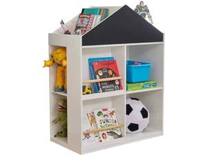 Kinder Home Dečija polica za igračke i knjige sa tablom za crtanje Montesori