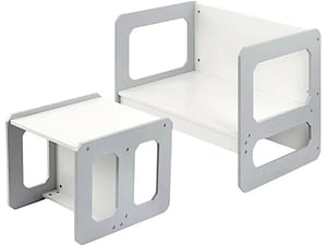 Kinder Home Dečiji sto i stolica Montesori drveni set 3u1