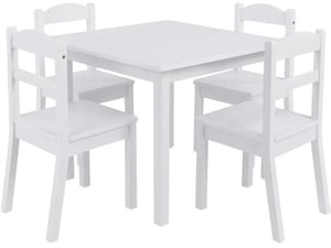 Kinder Home Dečiji sto sa 4 stolice drveni set za igru i učenje