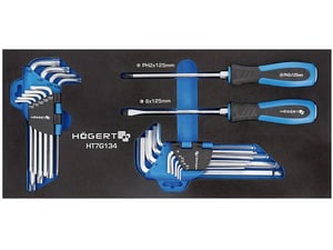 Hogert Organizator EVA set odvijača imbusi hex i torx 20 komada