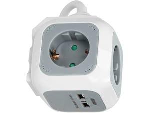 Orno Prenosna priključnica 2xUSB +4 Šuko kabl 1,4m