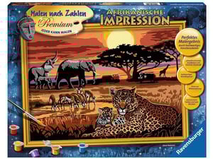 Ravensburger Društvena igra Slikaj po brojevima Utisak iz Afrike