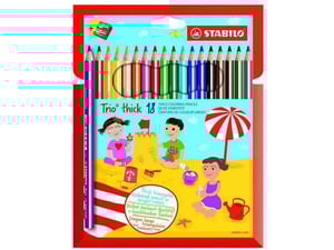 Stabilo Drvene bojice sa rezačem Trio Thick 1/18