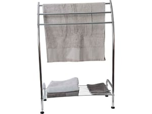 Tendance Držač peškira sa 3 precke i jednom policom metal 57x25x85cm