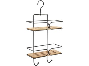 Tendance Dvostruka viseća polica metal/bambus 50x25x11cm