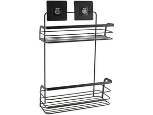 Tendance Zidna žičana polica dvostruka samolepljiva 3M metal 26,4x11x39,5cm