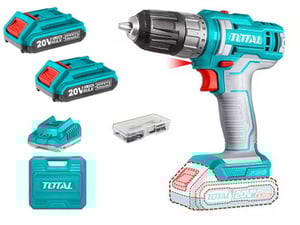 Total alati Li-ion Akumulatorska bušilica 20v 2x2,0 ah, 45Nm 10mm