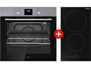 Vivax Ugradna rerna BO-808BFD X + Vivax Ugradna ploča BH-02MVC