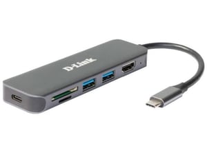 D-Link Docking DUB-2327 6in1 USB-C-HDMI/USB3.0x2/CR/PD