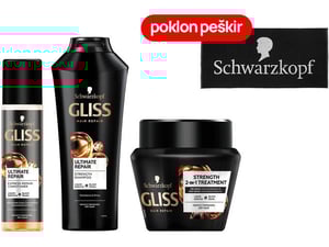 Gliss Set za kosu Ulitimate repair + Schwarzkopf peškir