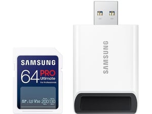 Samsung SD kartica 64GB PRO Ultimate UHS-I U3 V30 sa čitačem kartica