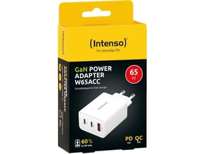 Intenso Punjač kućni, brzi, 1 x USB-A, 2 x UCB-C, 3A, 65W