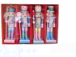 Novogodišnja dekoracija Set drvenih vojnika 4/1 SB58542-12