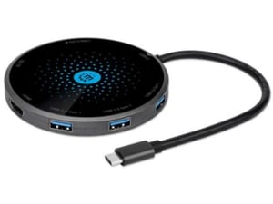 Manhattan Docking station 166560 8in1 USB-C - HDMI/3xUSB/CR/PD 60W/bež. punjač