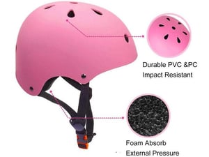 Kaciga za trotinet,rolere,skateboard (L 58-62 cm) roze