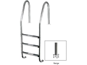 FF Merdevine Standard 3 stepenika AISI 304 gum step Flanša - EKO