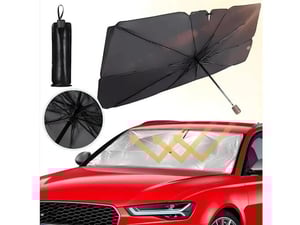 Zaštita za šoferšajbnu od sunca u obliku kišobrana