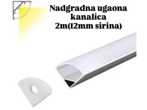 Aluminijumska ugaona kanalica sa difuzorom 2m 6454-2