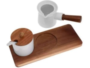 Kassel Šećer i mleko posude na bambus postolju KS93559